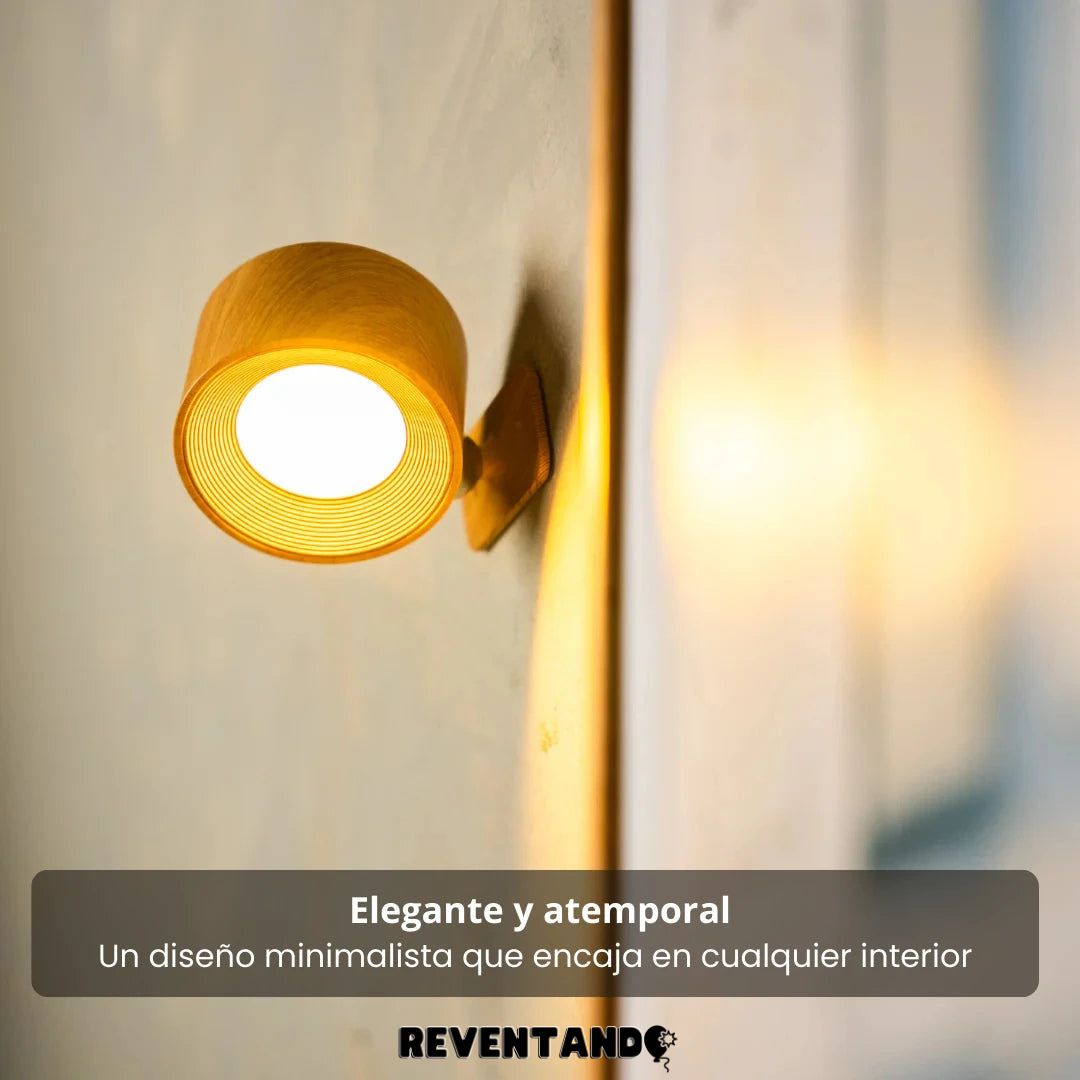 Auralux - Lampara Pared 360° Recargable y magnética