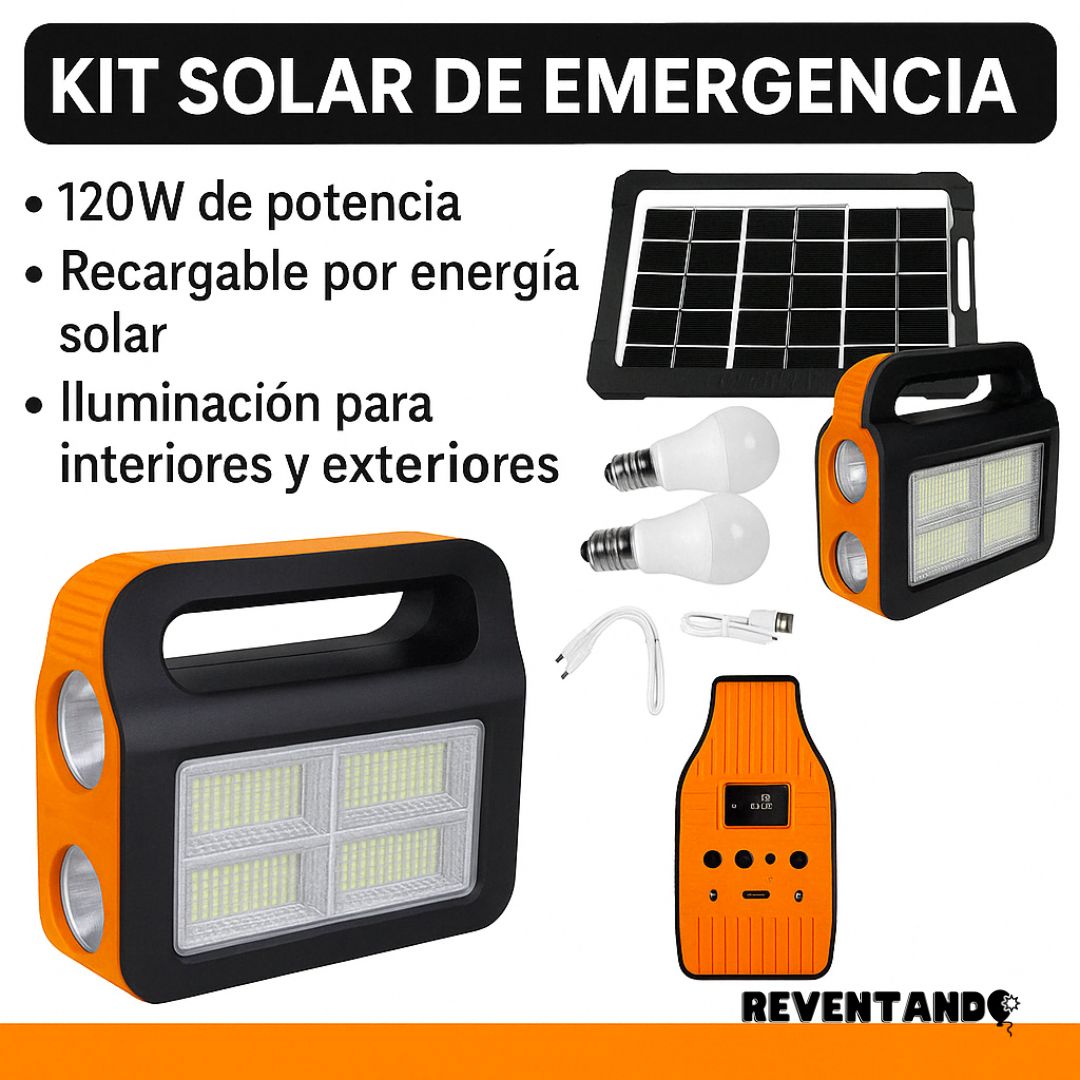 Kit luminoso - Kit Solar incluye 3 bombillos